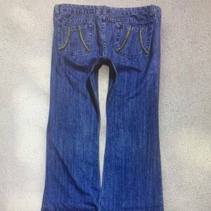 BCBGMaxAzria Dark Blue Flare Jeans